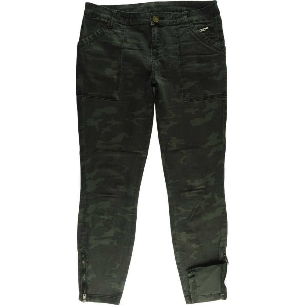 KUT From The Kloth Jegging Green Pants Women's 8 Boyfriend Flap Camouflage D025